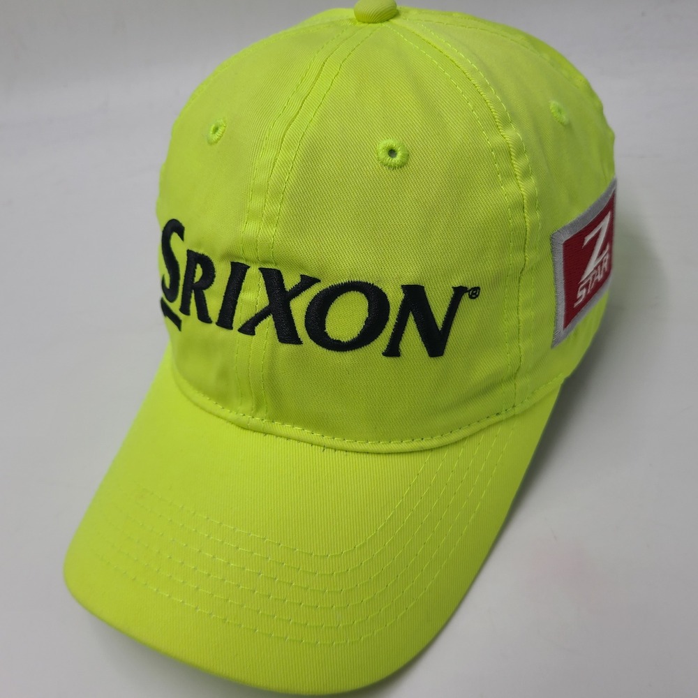 Srixon Hat Strapback Neon Yellow Black Tour Golf Z-Star Logo Casual Outdoors Men